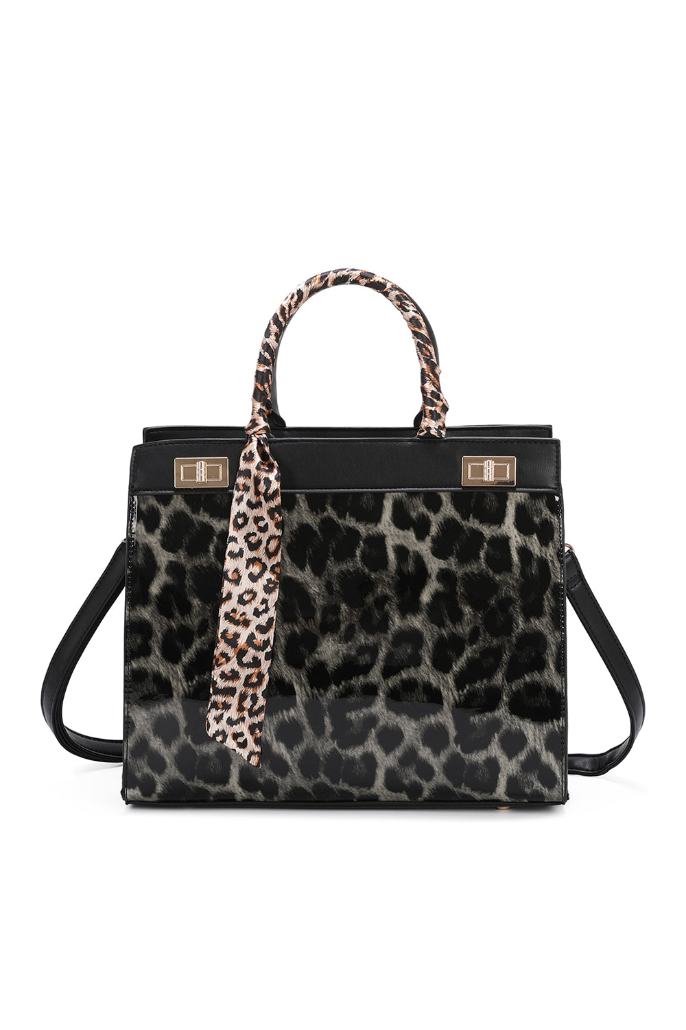 Hyo Leopard Print Ribbon Tote Bag