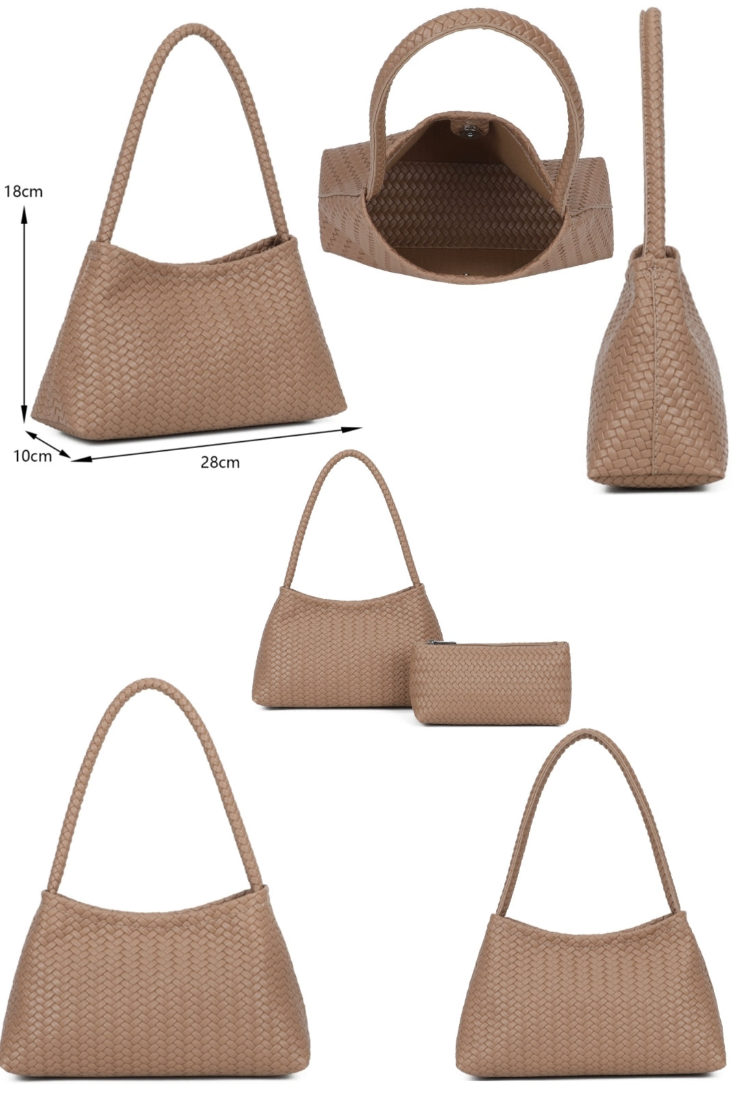 Valencia Small 2in1 Woven Pleated Hand Bag - RX260523