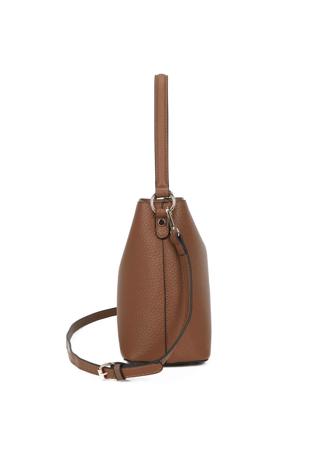 Veloura PU V-shaped Triple Compartments Top-Handle Bag- RB260513