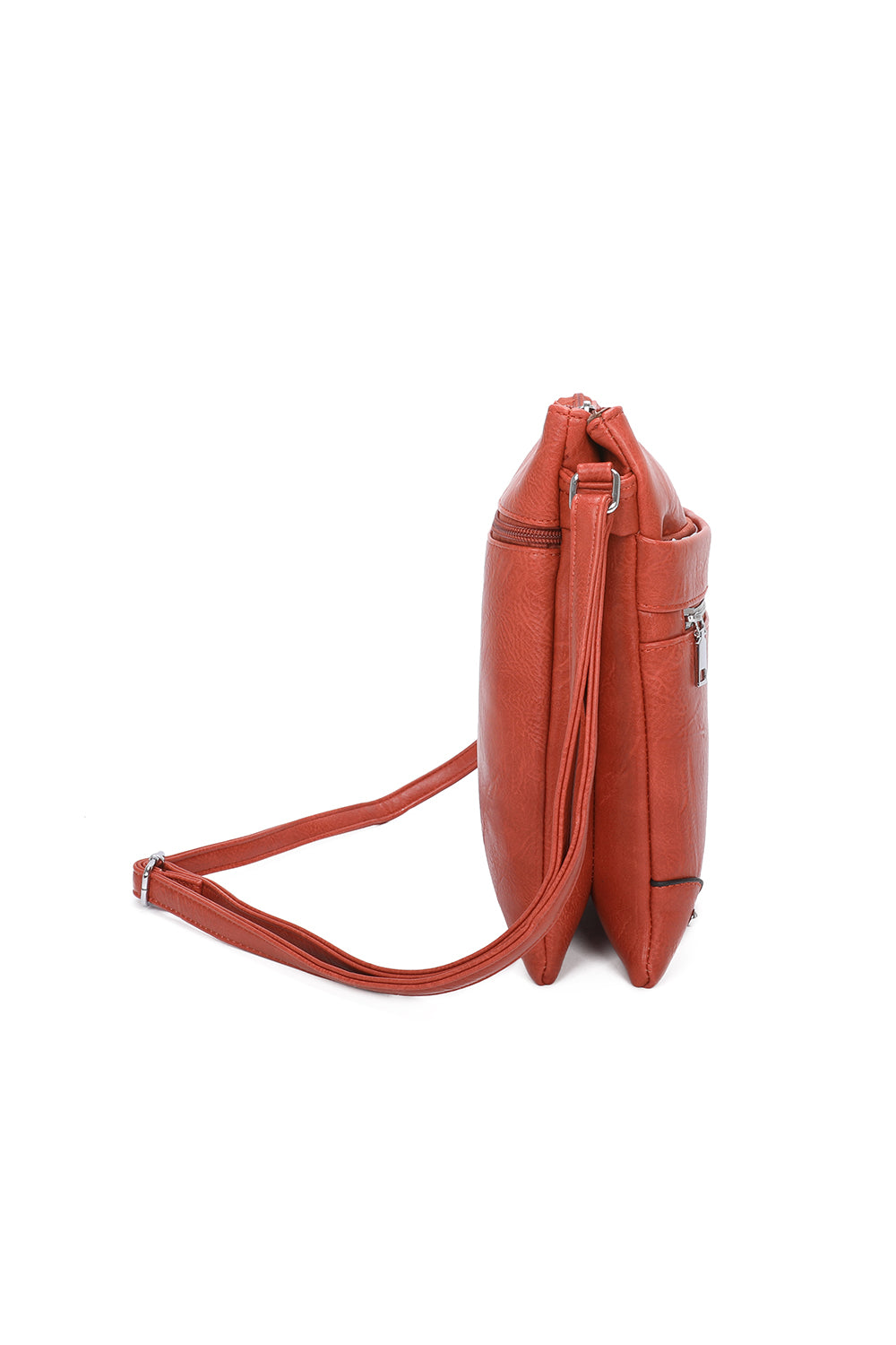 San Triple Zipped Pockets Crossbody Bag