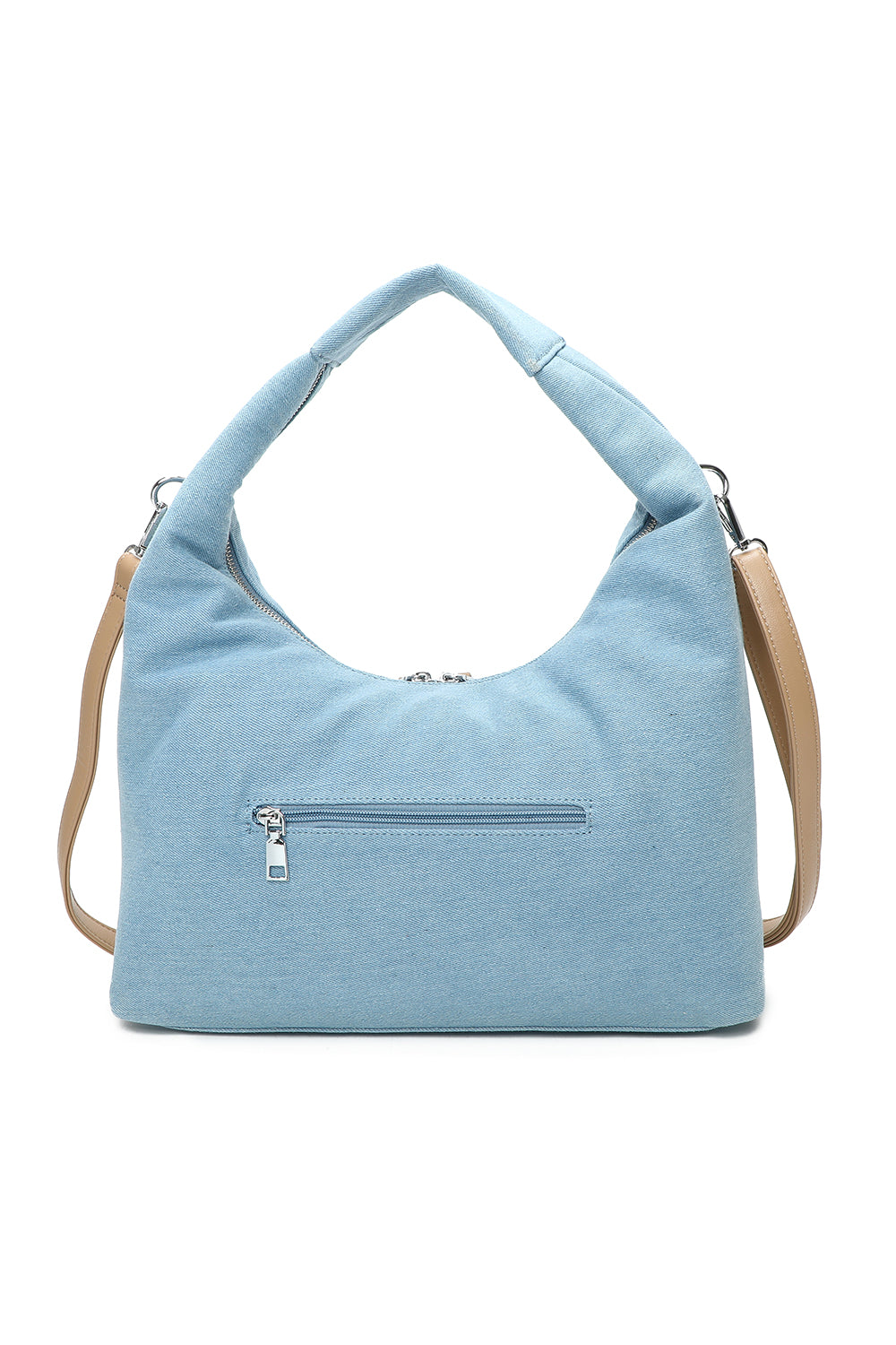 Dual-Colour Denim Shoulder Bag