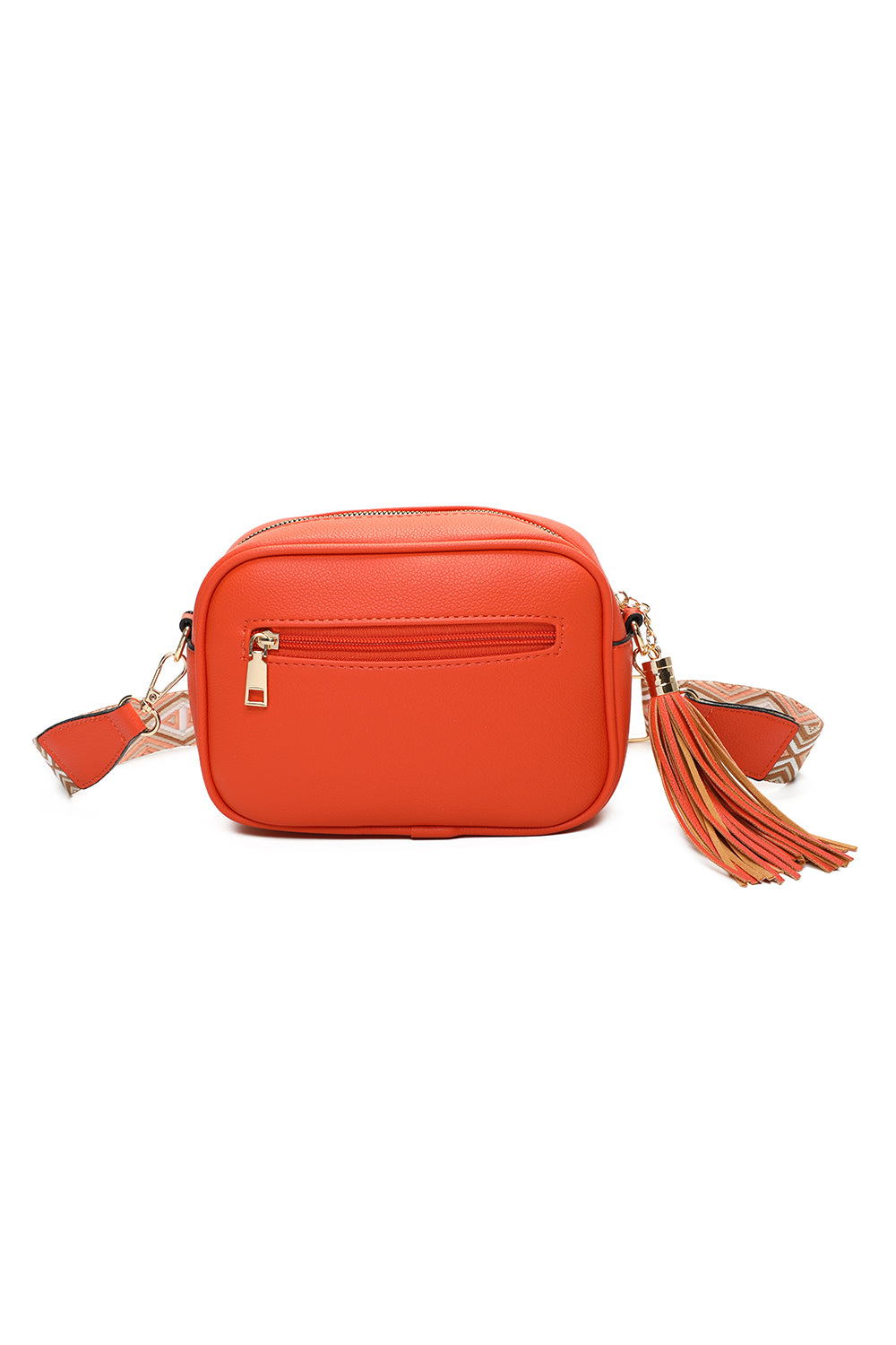 Moka Tassol Zip Crossbody Bag with Canvas Strap