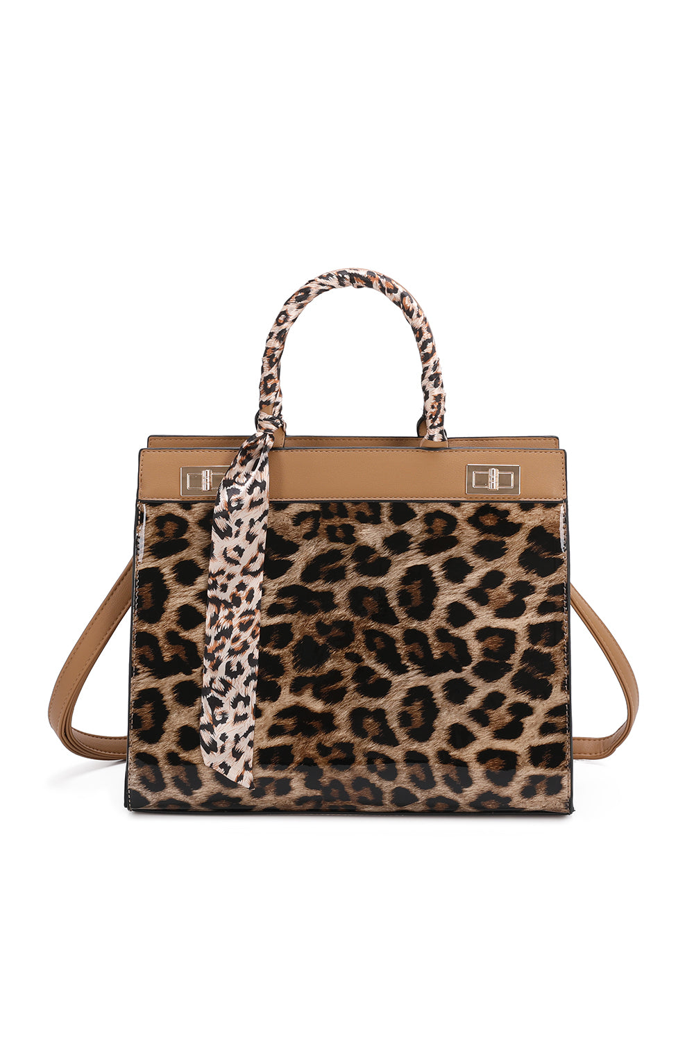 Hyo Leopard Print Ribbon Tote Bag