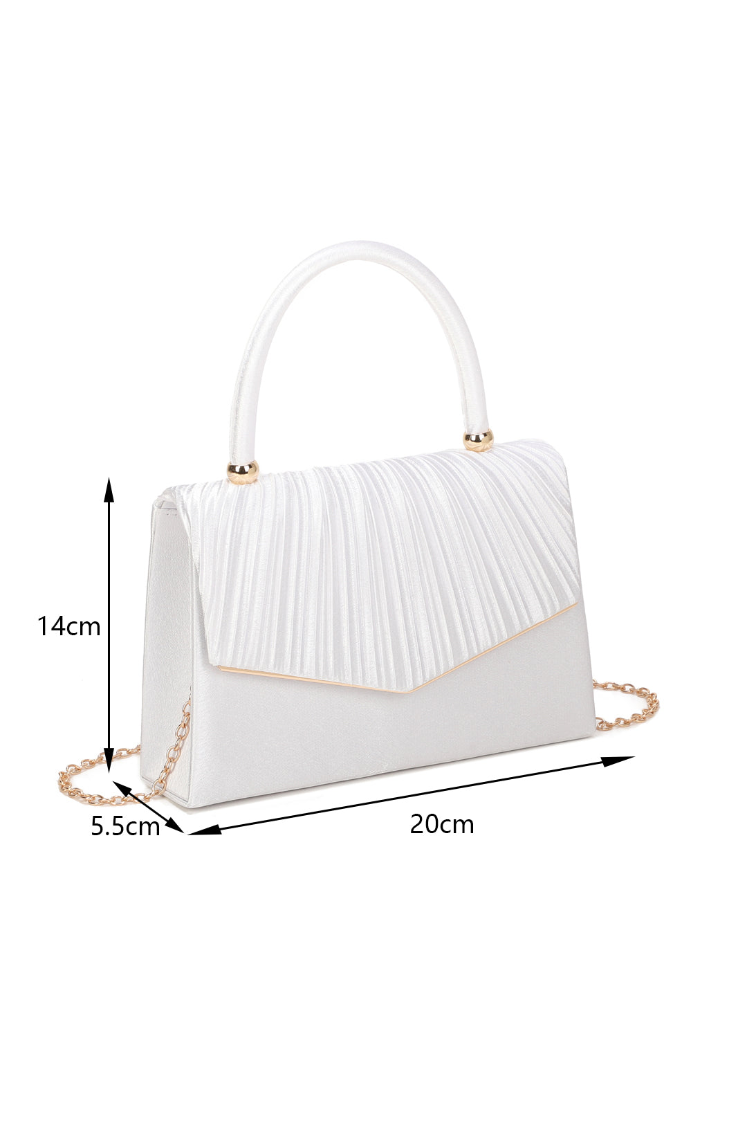 Atelier Pleated Satin Top Handle Clutch Bag - RZ2513