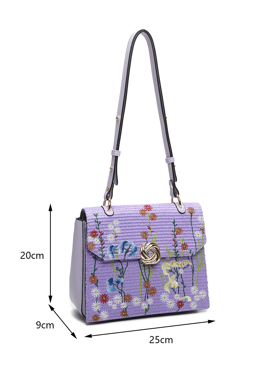 Suya Flower Woven Finish Shoulder Bag