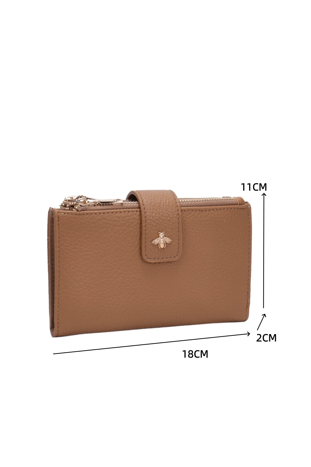 Ardyn Bee Badge Zipper PU Leather Wallet - P2482