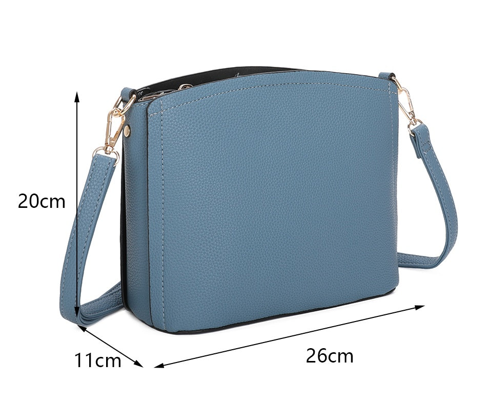 Carey Minimalist PU Leather Crossbody Bag