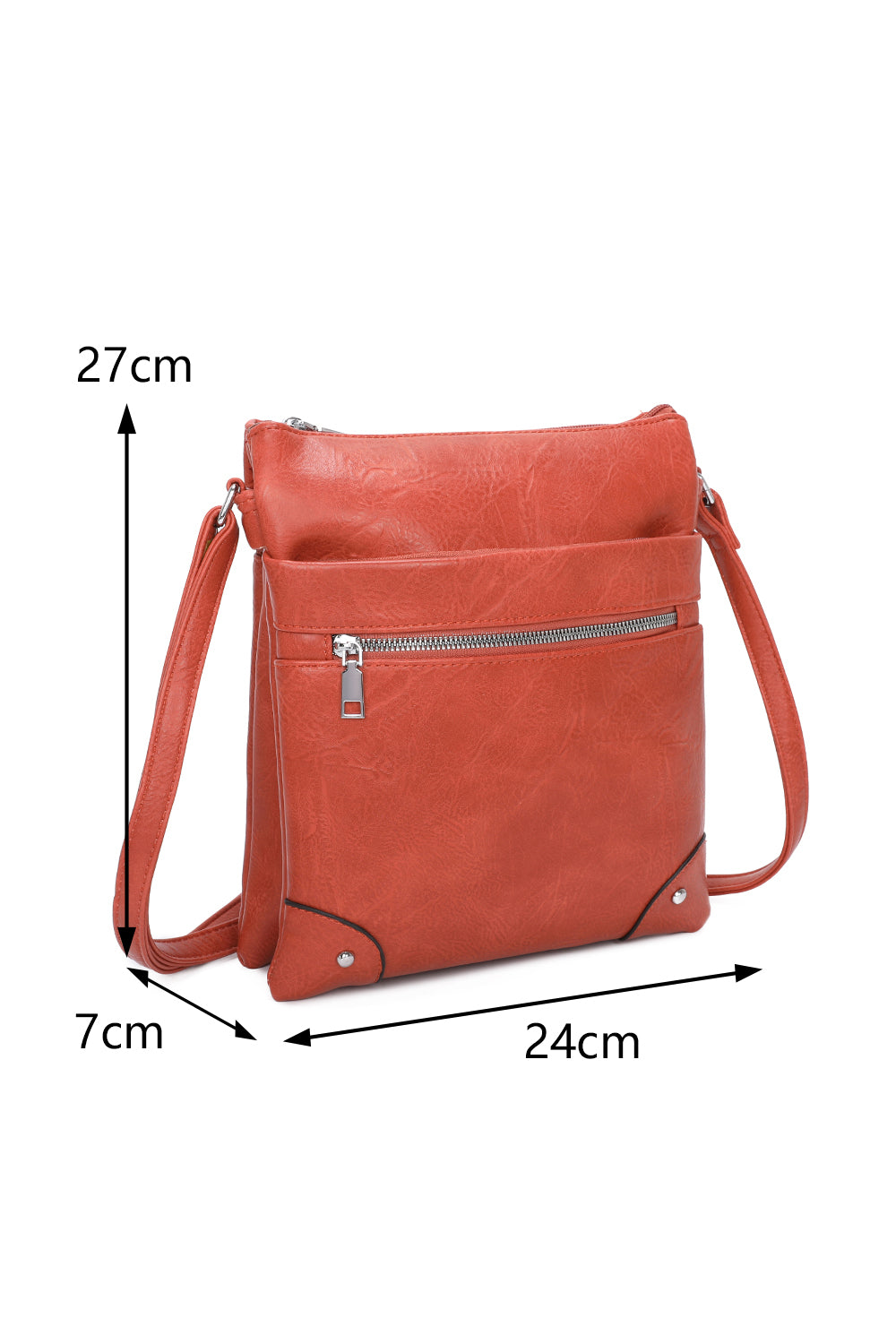 San Triple Zipped Pockets Crossbody Bag