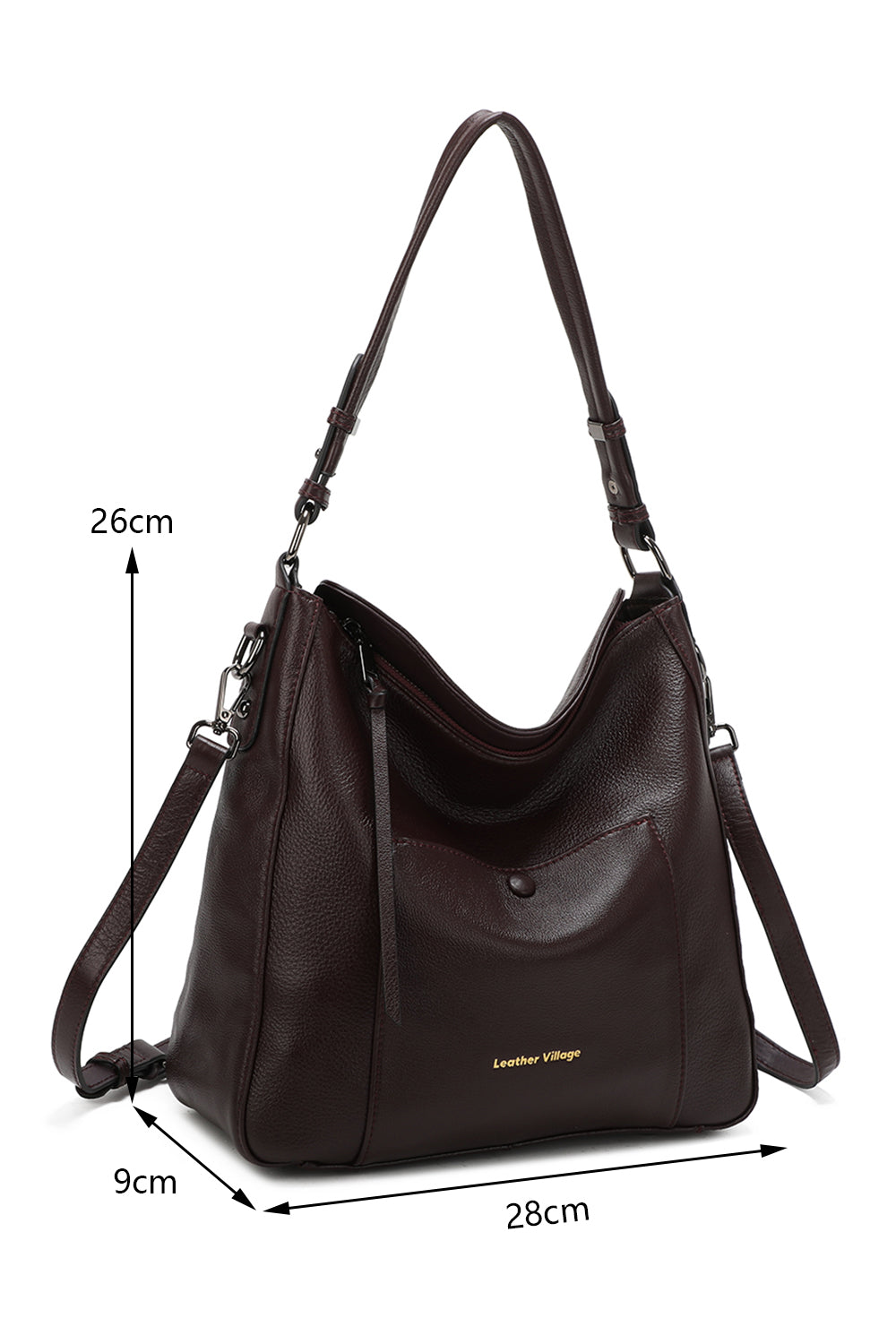 Marwyn Real Leather Hobo Shoulder Bag - VL2501