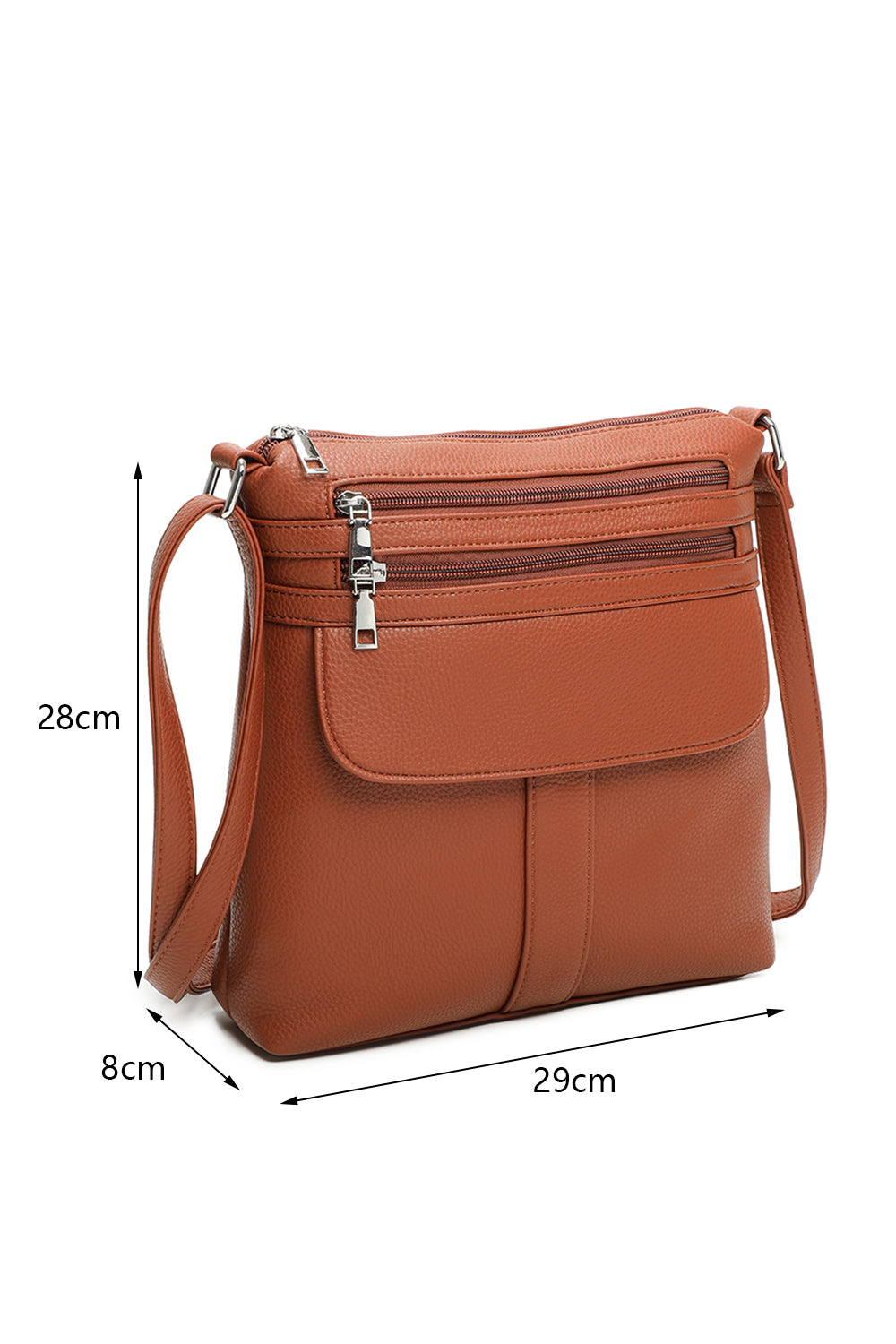 Vier Quadriple Zip Cross Body Bag