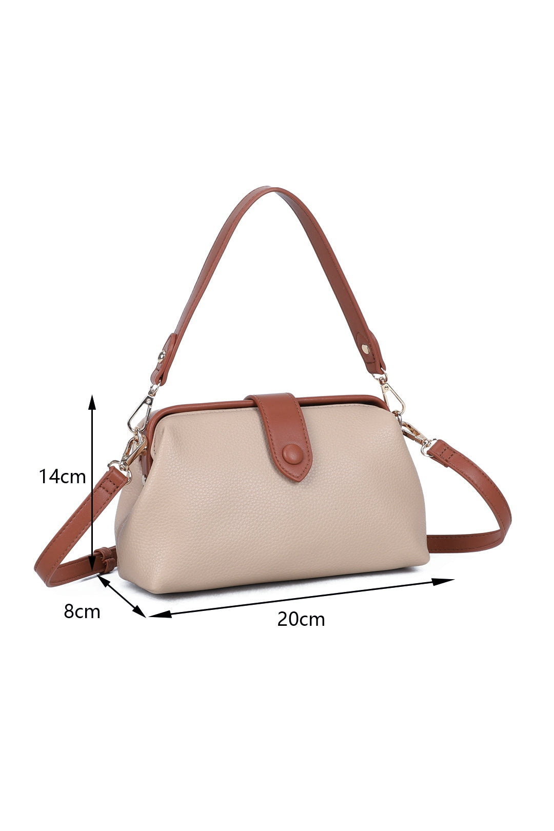 Elira PU Leather Top Handle Crossbody Vanity Hobo Bag - RJ221033