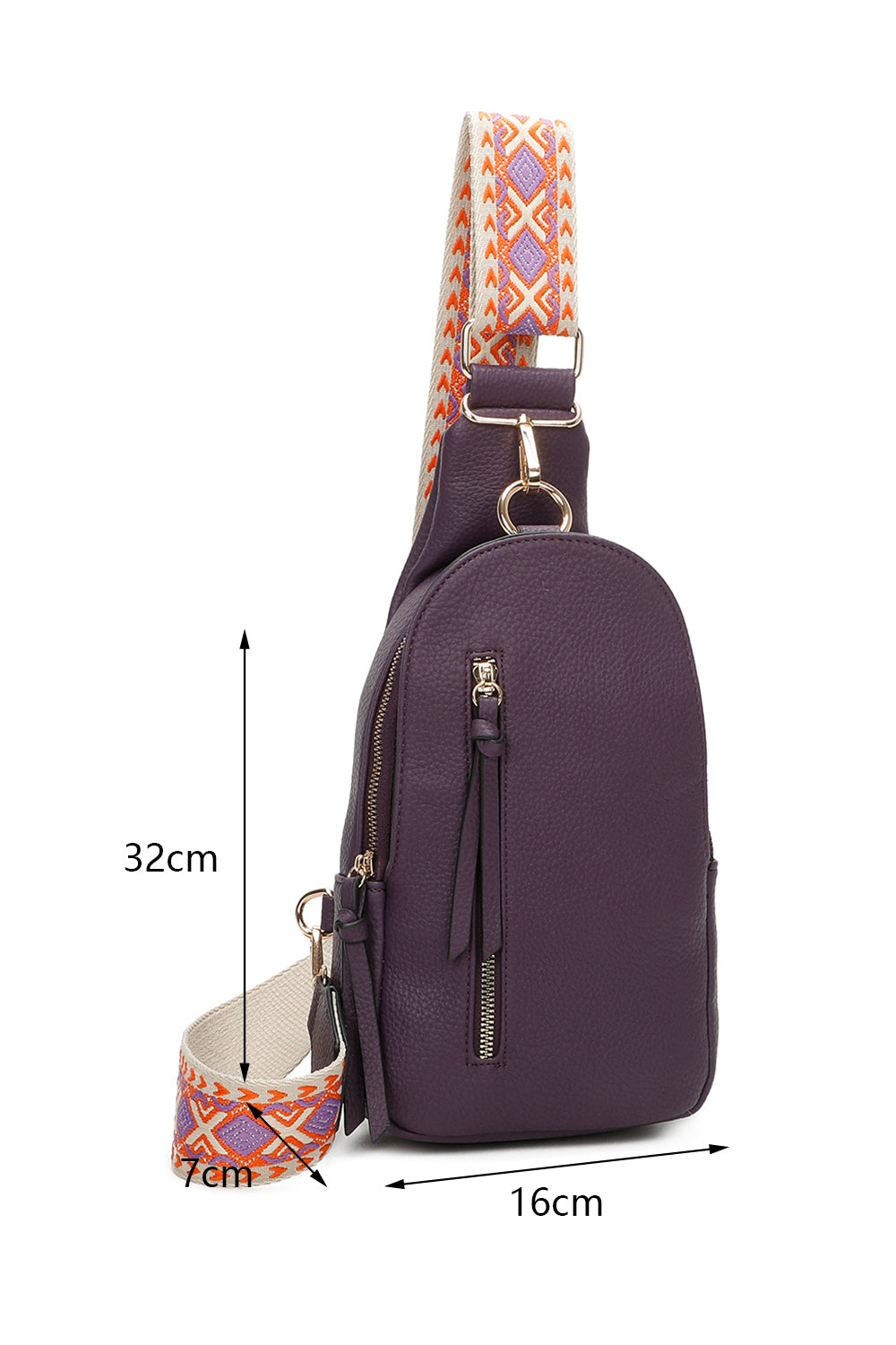 Duo Crossbody Sling Bag with Canvas Strap