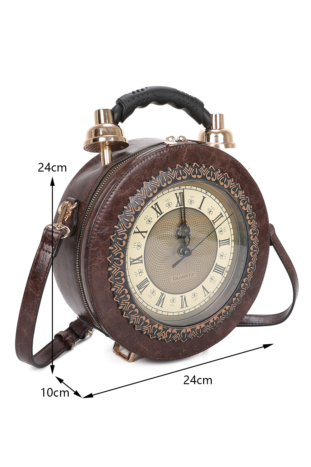 Clock PU Shoulder bag