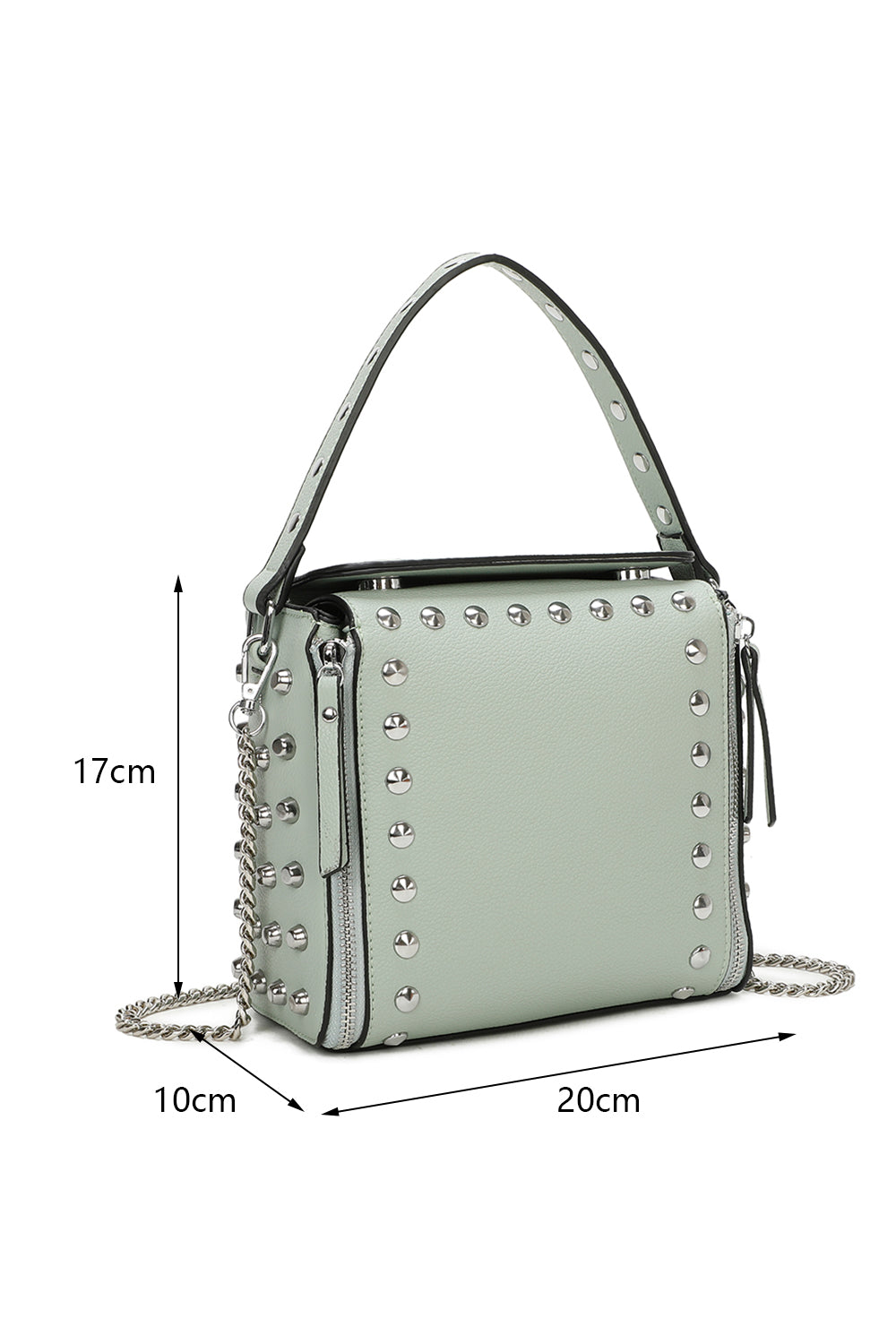 Studded Chain Strap Shoulder Bag