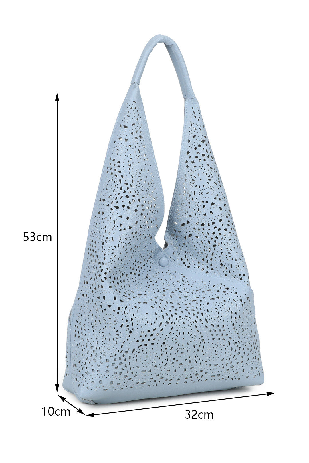 Elowen 2in1 Laser Hollowing PU Leather Tassel Large Hobo Shoulder Bag - RW250905