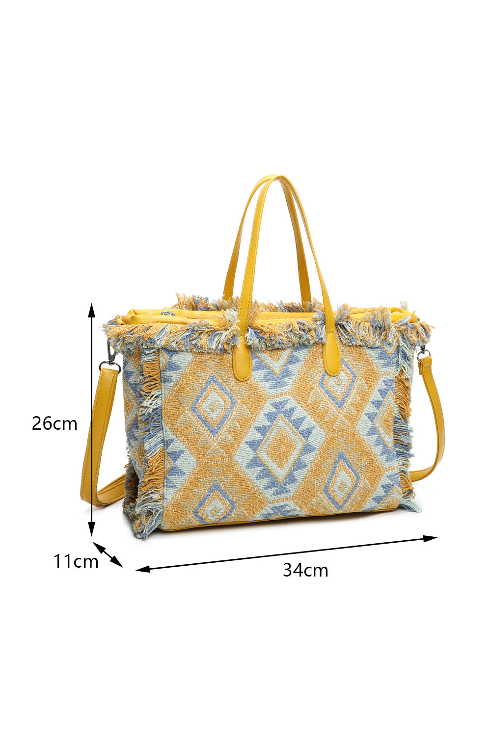 Woven Finish Shoulder Tote Bag