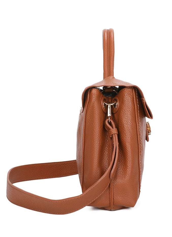 Sala PU Leather Crossbody Top-Handle Bag