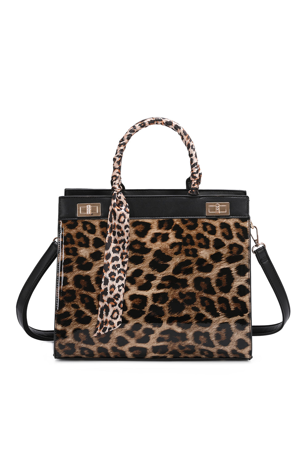 Hyo Leopard Print Ribbon Tote Bag