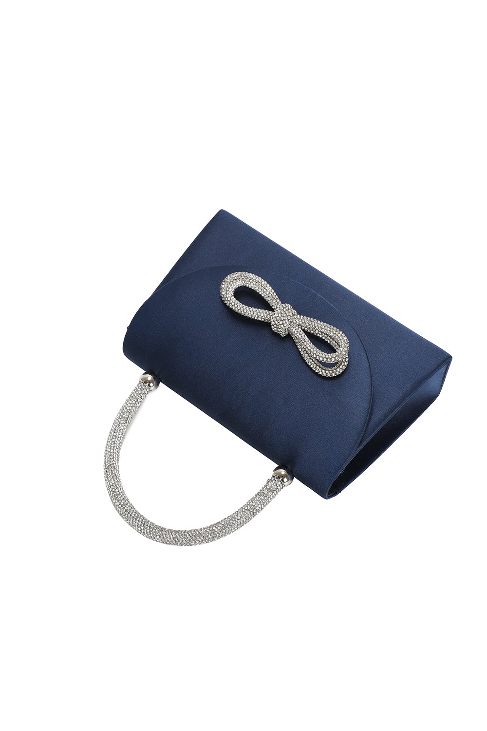 Camila Diamante Ribbon Envelope Style Shoulder Top-Handle Evening Bag - RZ2412