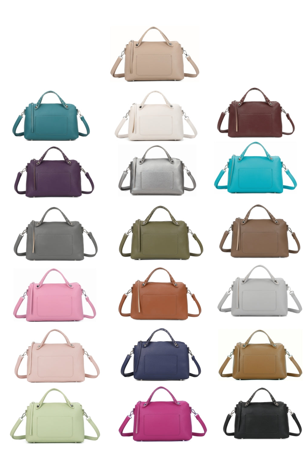 Arva PU Leather Crossbody Top-Handle Bag(RJ250573)