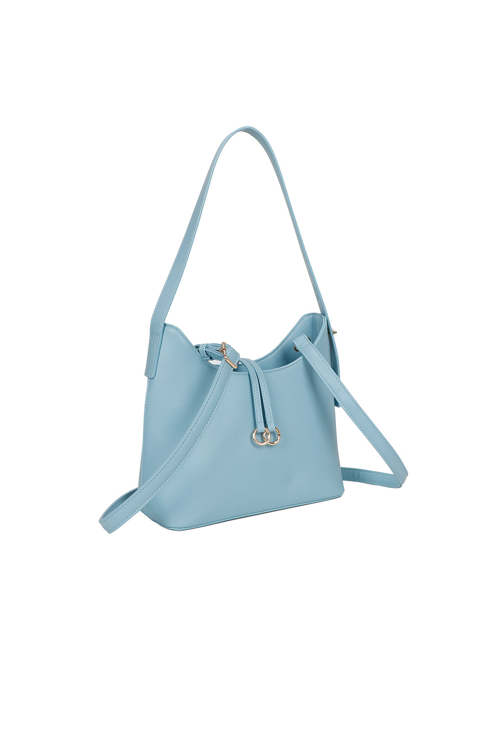 Halo Charm PU Leather Shoulder/Hobo Bag with Extendable Shoulder Straps and Extra-long Straps - RJ241076