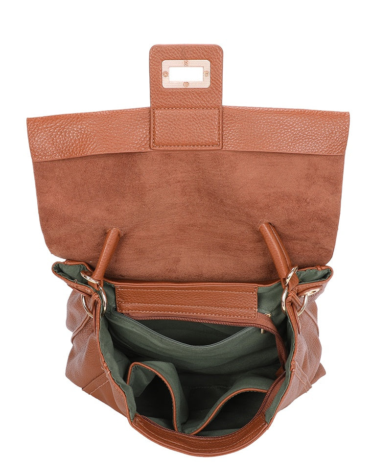 Sala PU Leather Crossbody Top-Handle Bag