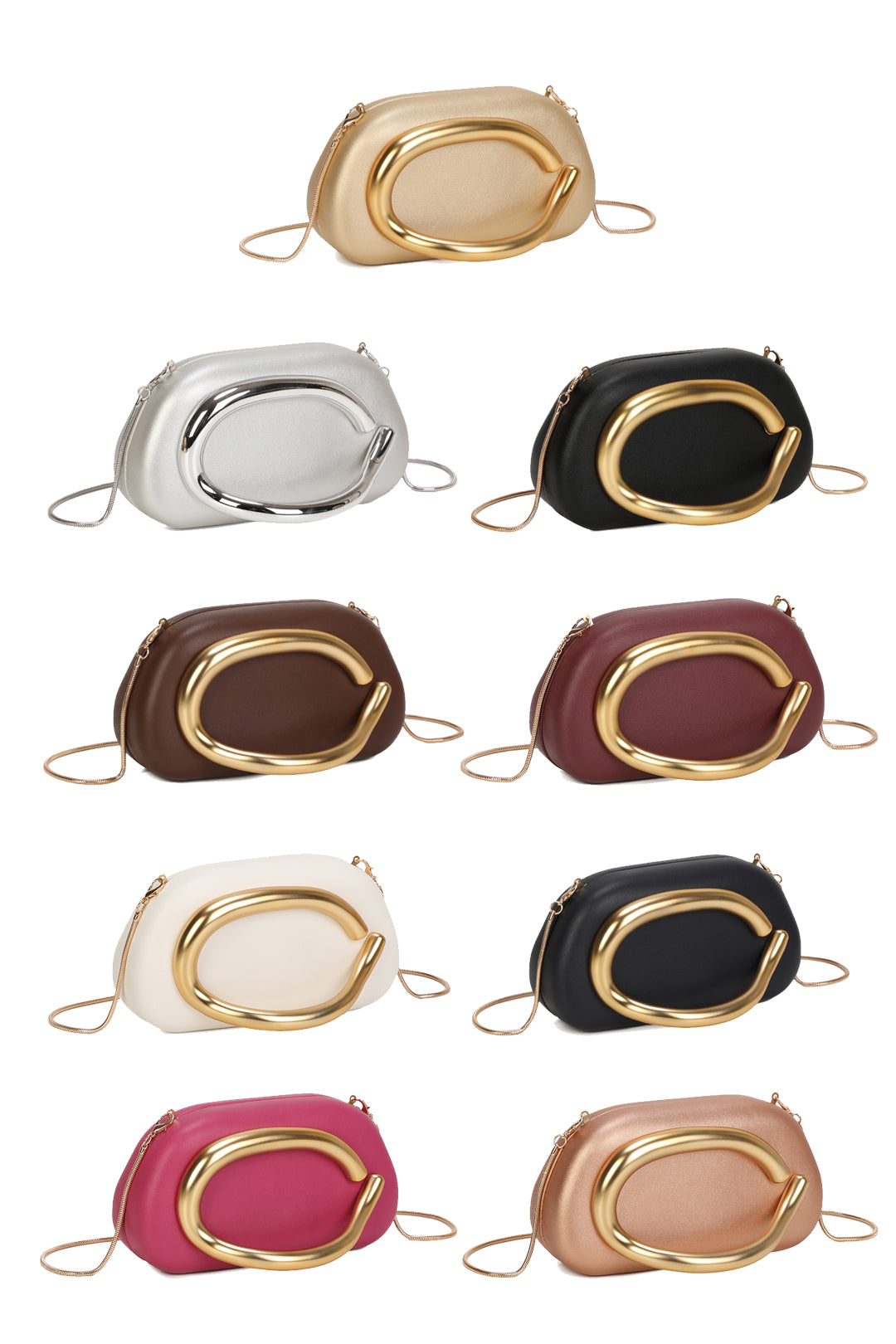 Odette Small PU Leather Handle Clutch Bag - RH311P