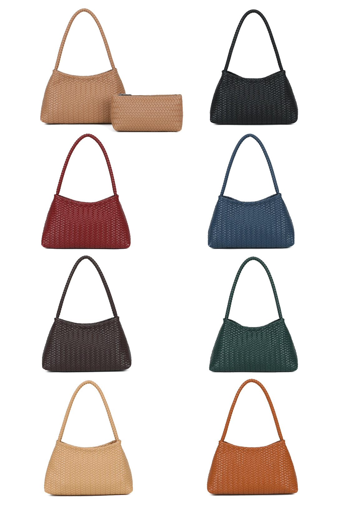 Valencia Small 2in1 Woven Pleated Hand Bag - RX260523