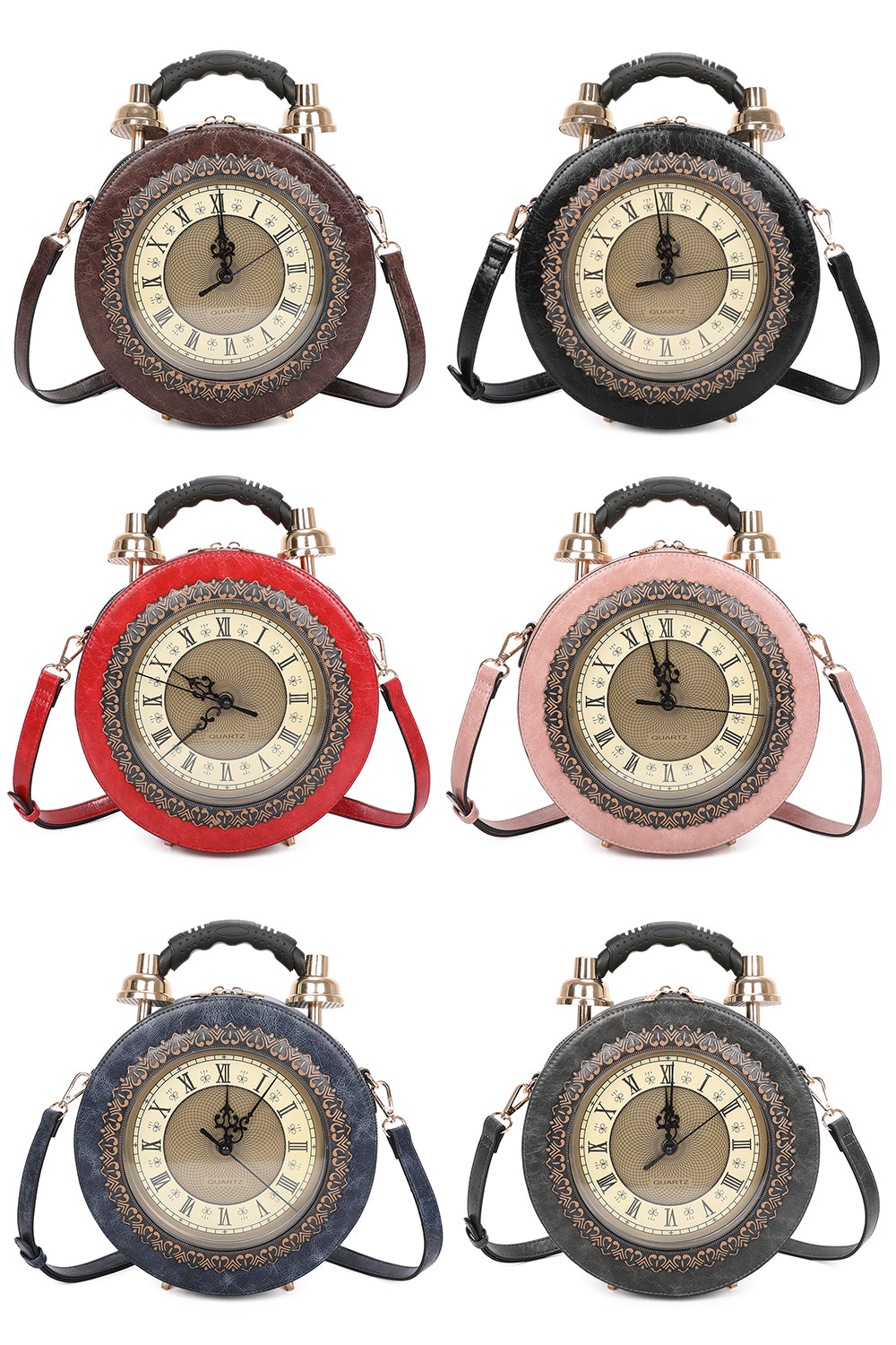 Clock PU Shoulder bag