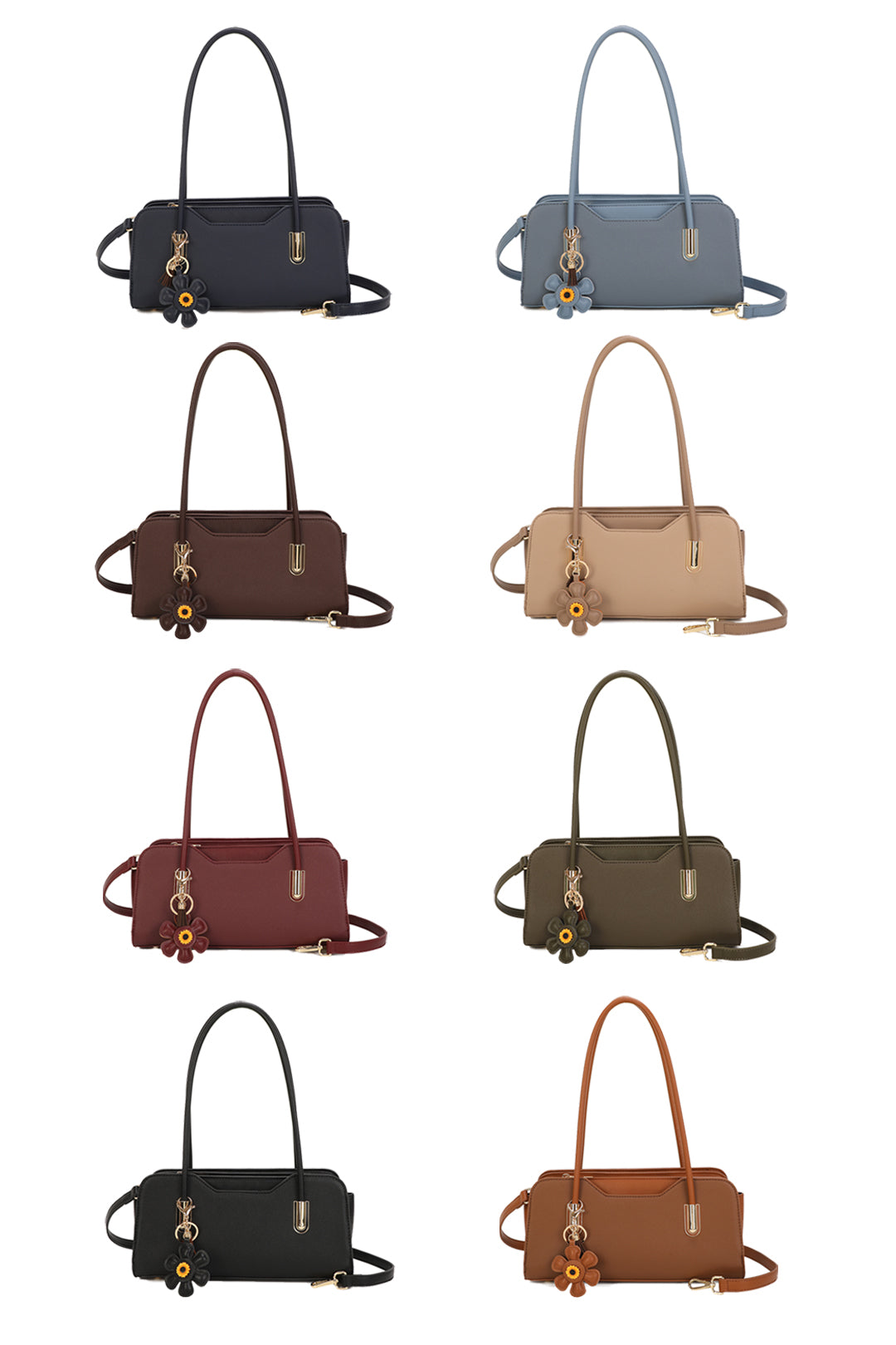 Aveline PU Leather baguette-style Top Handle Bag - RY260535