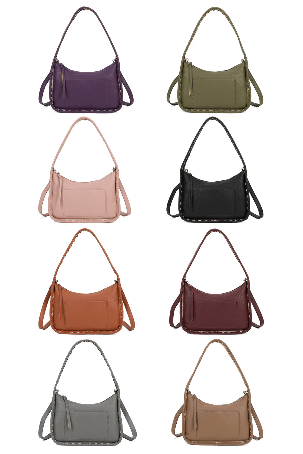 Madison PU Leather Crossbody Hobo Shoulder Bag