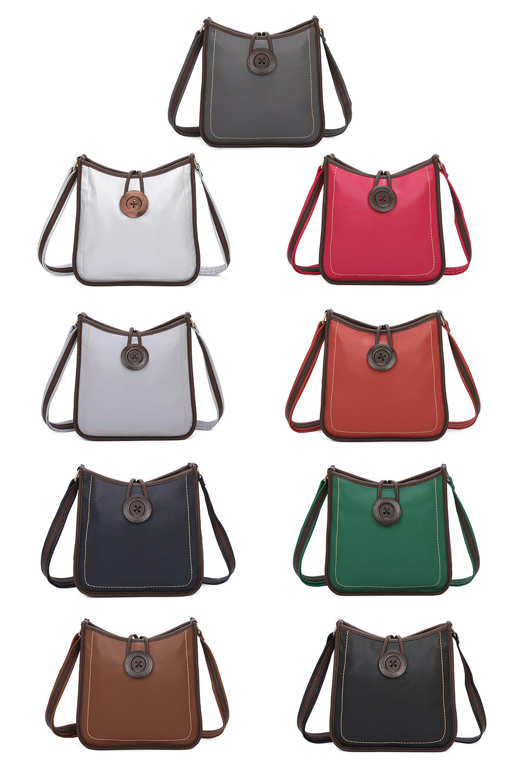 Hava Button Messenger Crossbody Bag