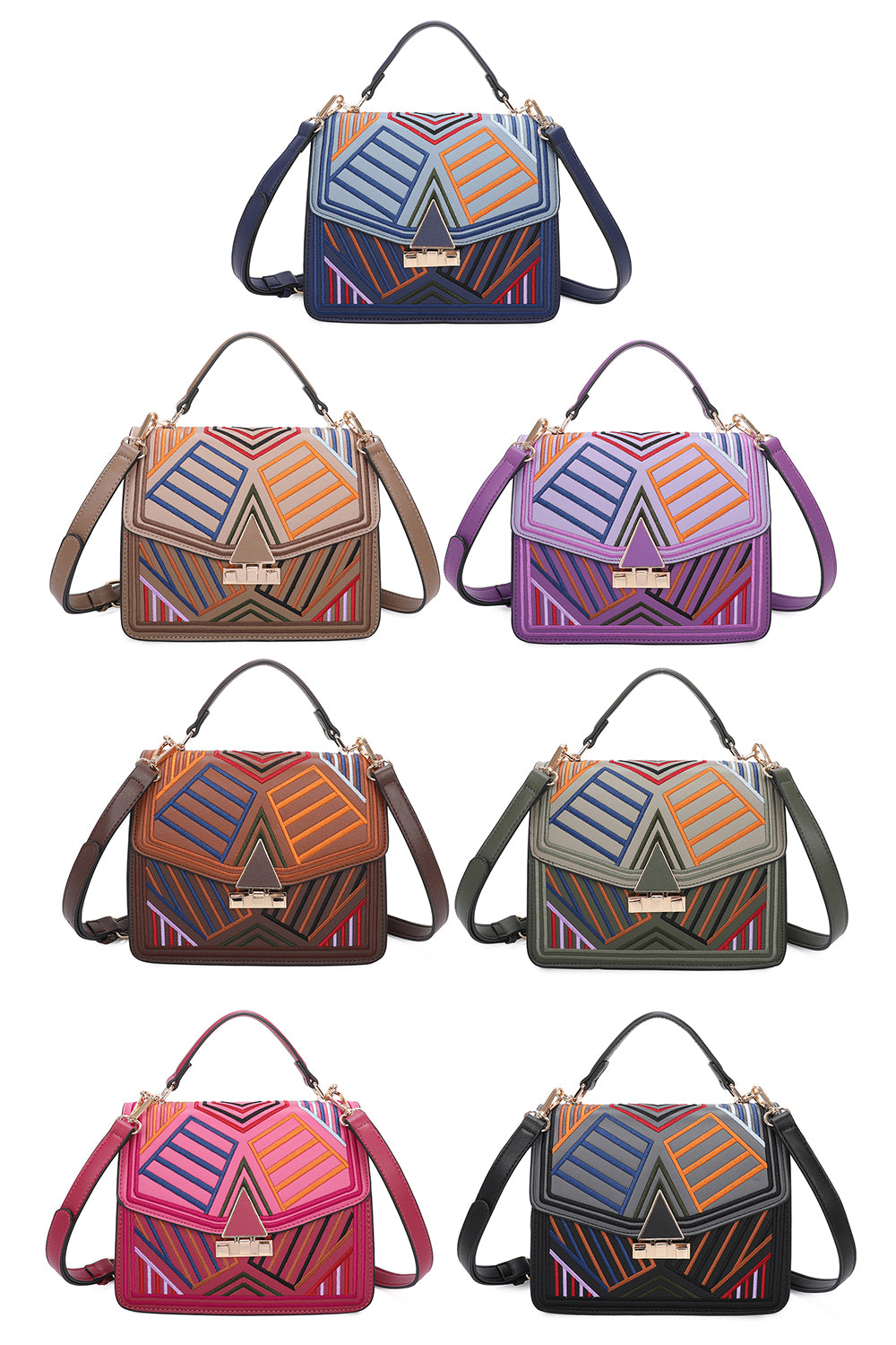 Robin Geometric Pattern Shoulder Bag