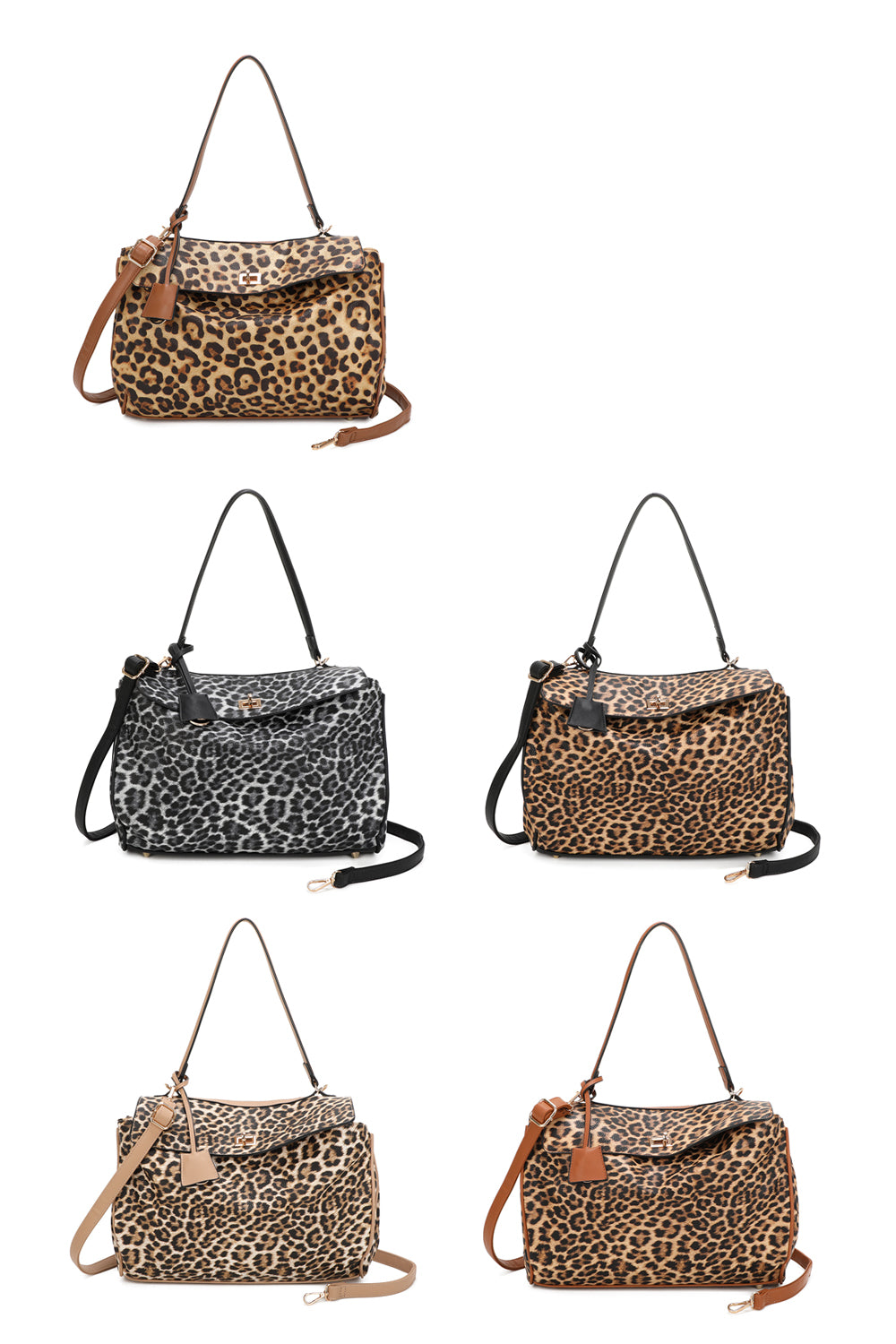 Marbella Leopard Print Shoulder Bag With Extra Removable Strap - RB250466