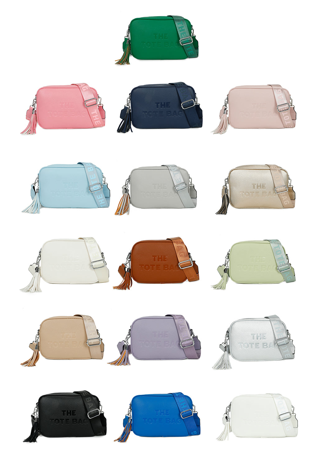 Korrae PU Leather Tassel Strap Crossbody Tote Bag - RB241035