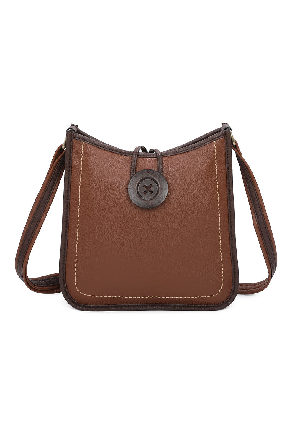 Hava Button Messenger Crossbody Bag