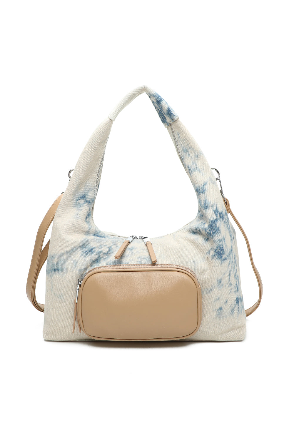 Dual-Colour Denim Shoulder Bag