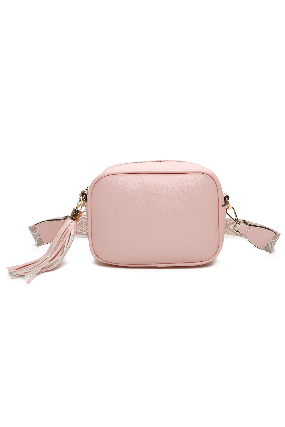 Moka Tassol Zip Crossbody Bag with Canvas Strap