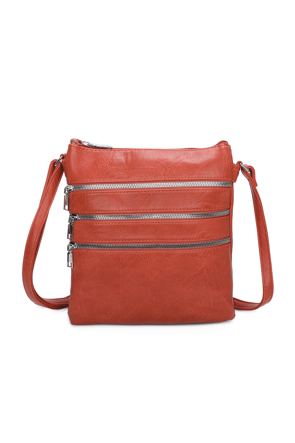 Khamsa Quintuple Zipped Pockets Messenger Crossbody Bag