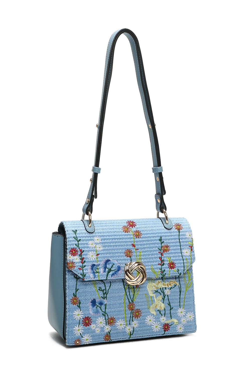 Suya Flower Woven Finish Shoulder Bag