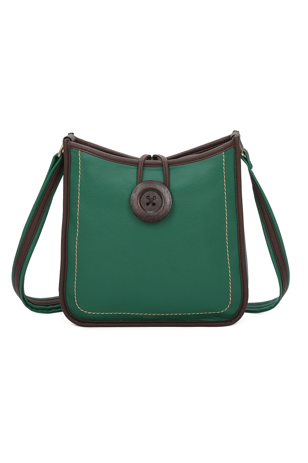 Hava Button Messenger Crossbody Bag