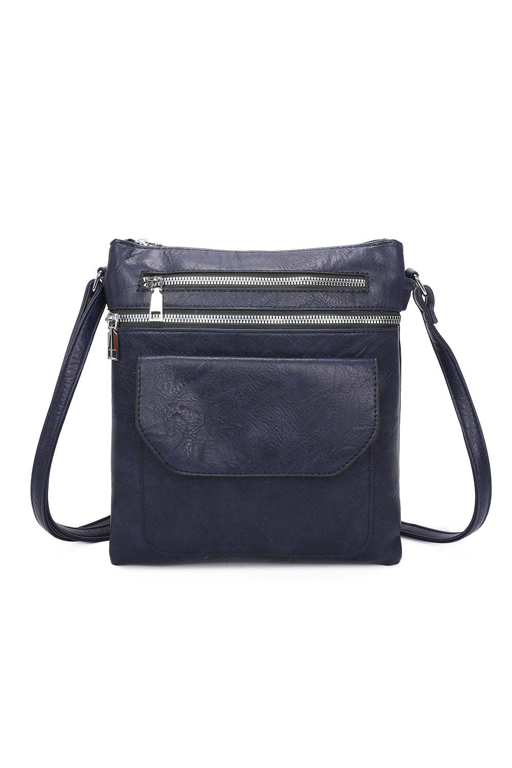 Yon Triple Zipped and One Flapped Pocket Cross Body Bag