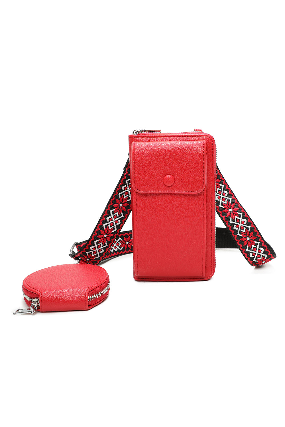 Pyari PU Leather Crossbody Phone Purse with Mini Purse