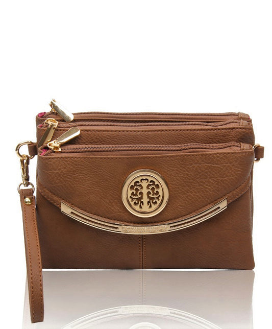 Noveau Triple Compartment Crossbody Bag - RB15111