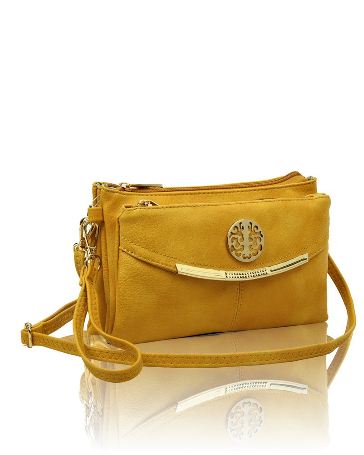 Noveau Triple Compartment Crossbody Bag - RB15111