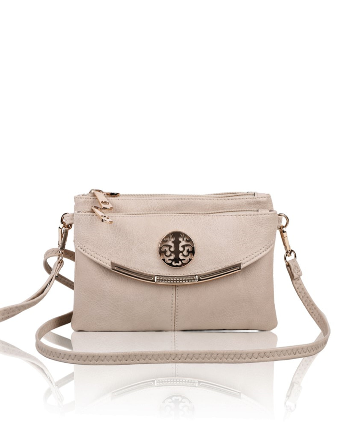 Noveau Triple Compartment Crossbody Bag - RB15111