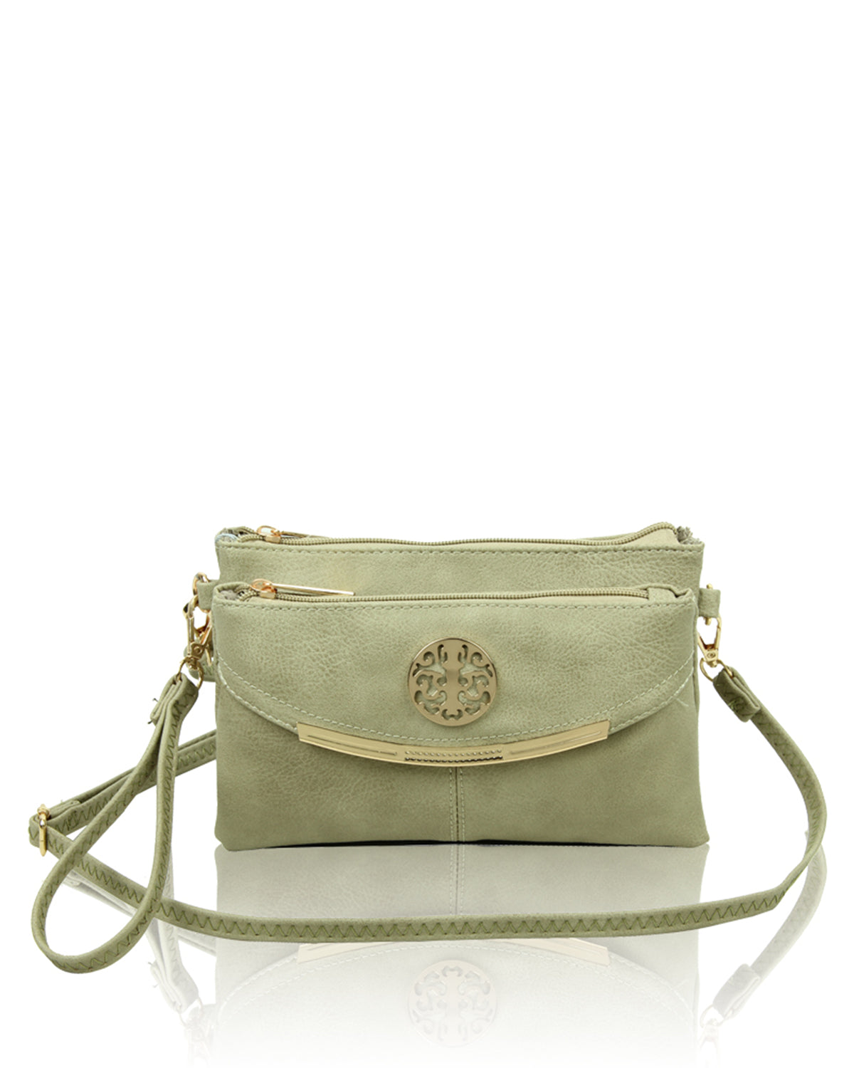 Noveau Triple Compartment Crossbody Bag - RB15111