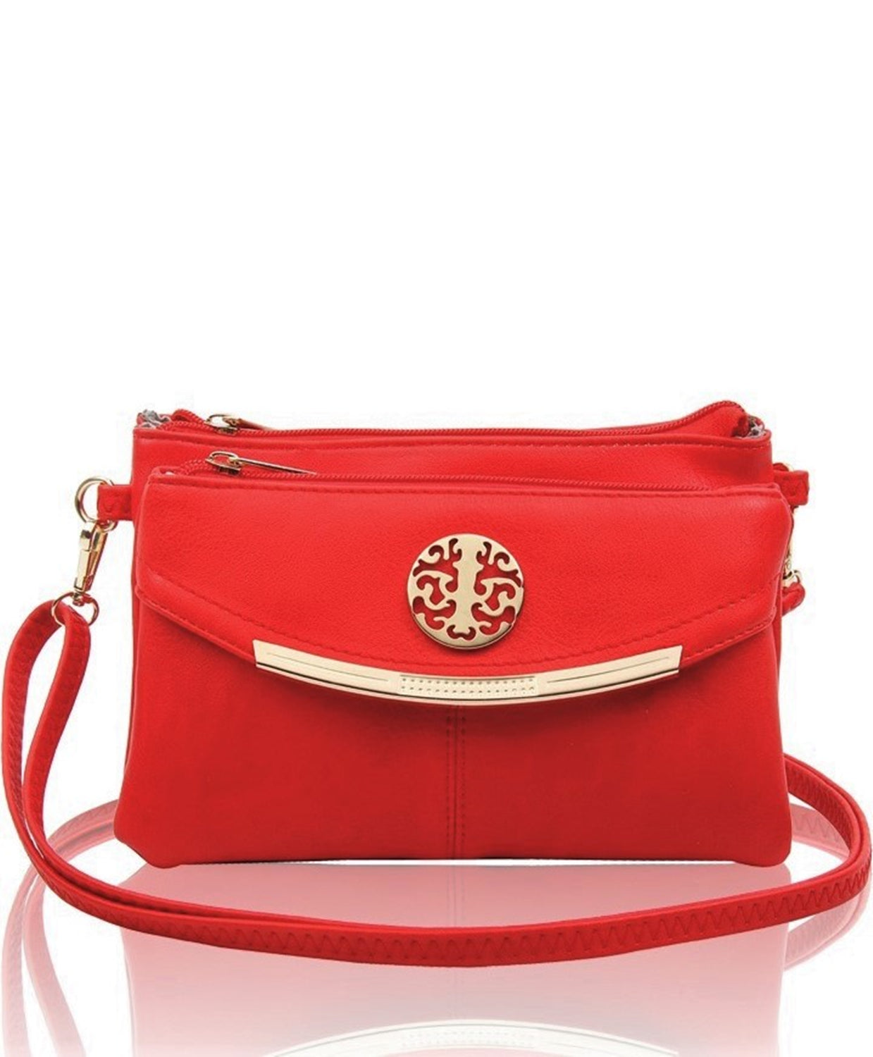 Noveau Triple Compartment Crossbody Bag - RB15111