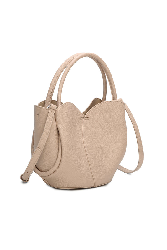 The Petal 2in1 PU Leather Shoulder Hand Bag With an Extra Crossbody Bag - RY241051