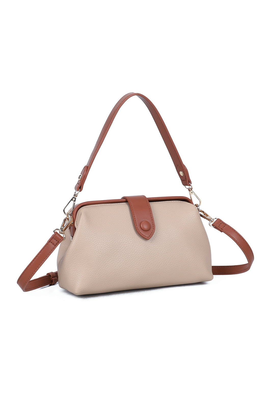 Elira PU Leather Top Handle Crossbody Vanity Hobo Bag - RJ221033